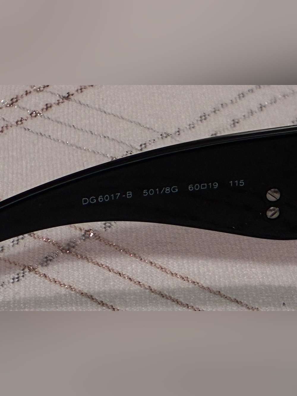 Dolce & Gabbana Black Sunglasses with Crystal DG Logo - Picture 7 of 8